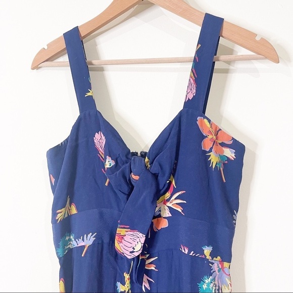 Madewell Navy Plumeria Cutout Jumpsuit in Bird of Paradise Size 2 US - Picture 3 of 6